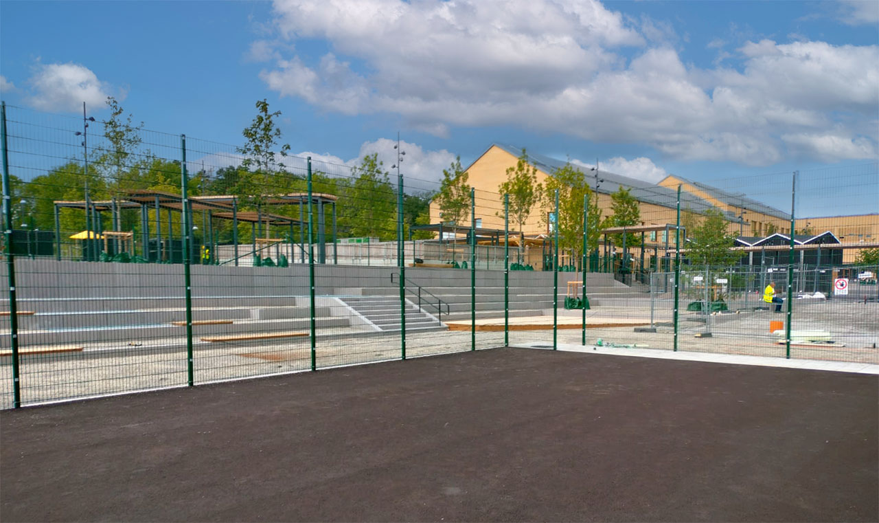 Bollplansstolpar, Mörkgrön 4700x60x60 mm